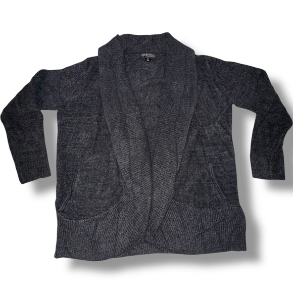 BAREFOOT DREAMS® CozyChic Lite® Circle Cardigan - Carbon Plus 1X - Picture 8 of 14